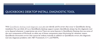 QuickBooks Desktop Install Diagnostic tool