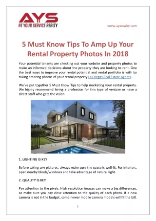 5 Must Know Tips To Amp Up Your Rental Property Photos In 2018