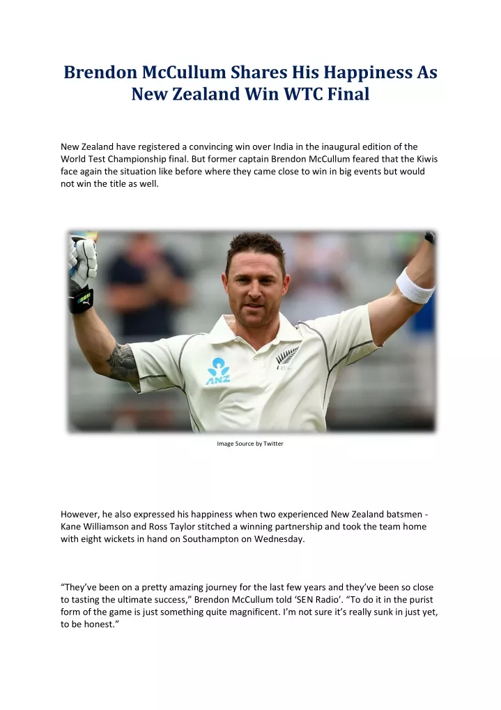 brendon mccullum shares his happiness