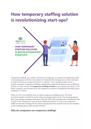 how temporary staffing solution