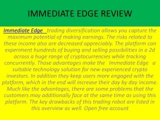 immediate edge review