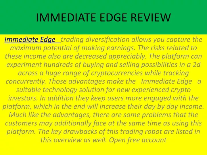 immediate edge review