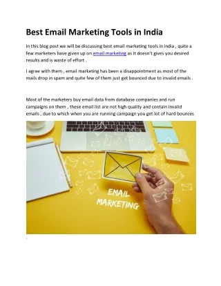 Best Email Marketing Tools in India
