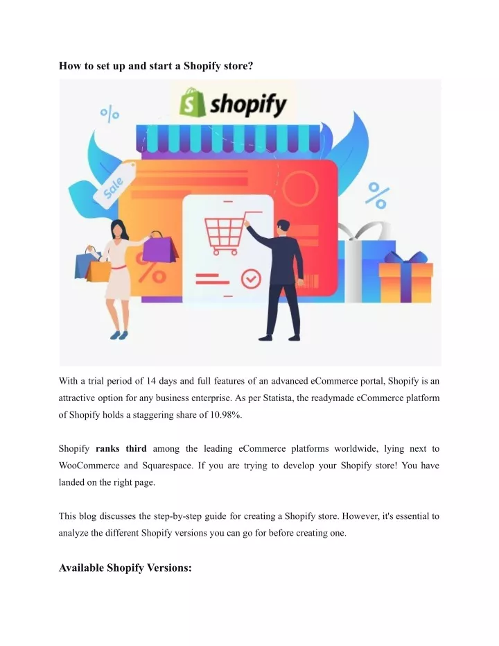 how to set up and start a shopify store