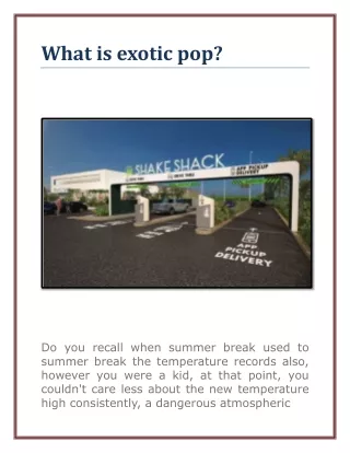 what is exotic pop