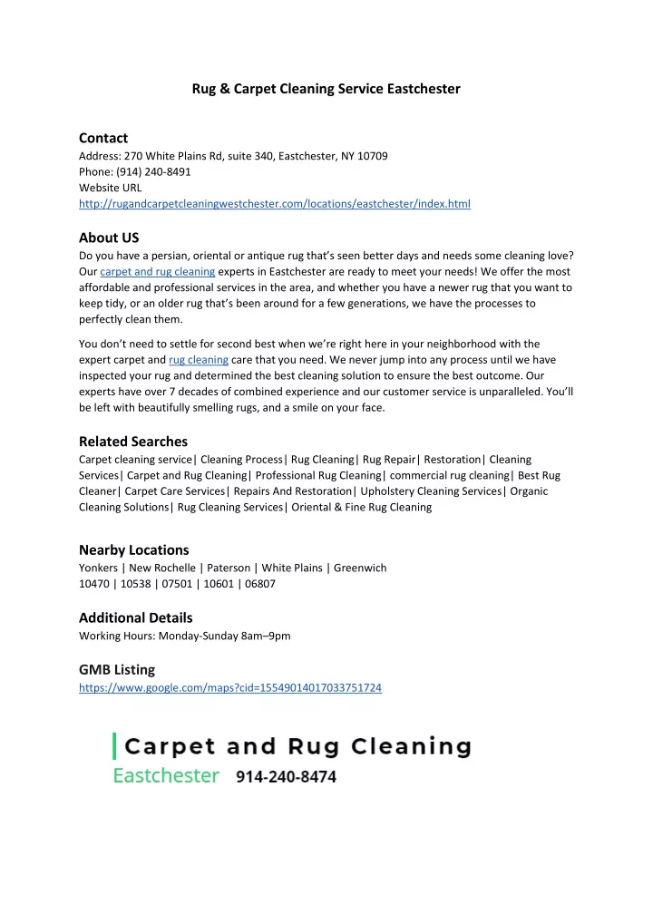 rug carpet cleaning service eastchester