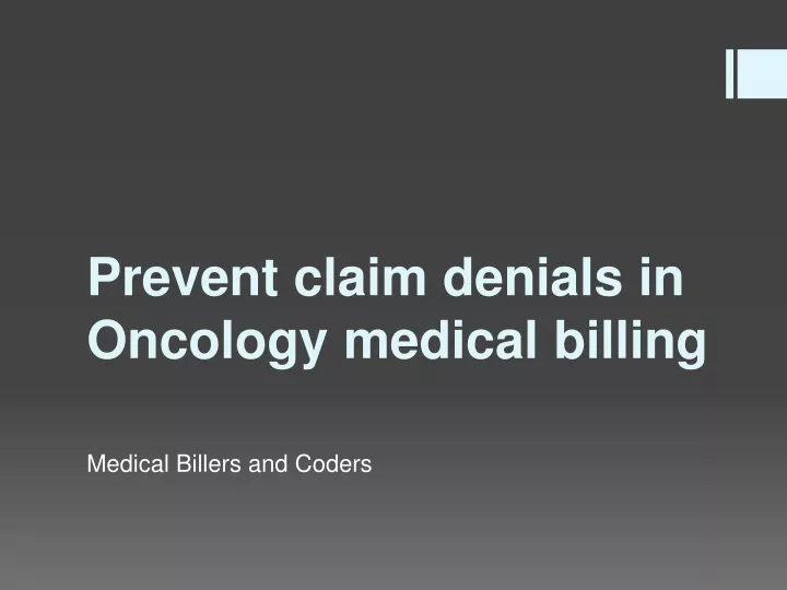 prevent claim denials in oncology medical billing