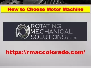 how to choose motor machine how to choose motor