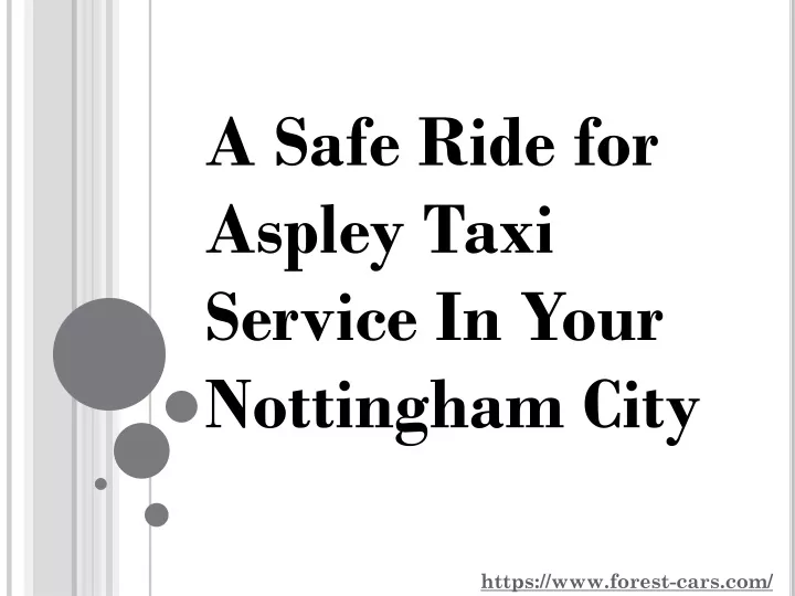 a safe ride for aspley taxi service in your