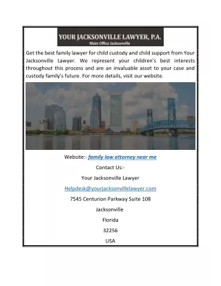 family law attorney near me | Yourjacksonvillelawyer.com
