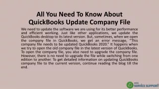 All You Need To Know About QuickBooks Update Company File