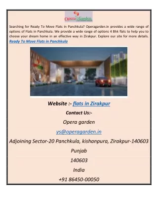 flats in Zirakpur abhi