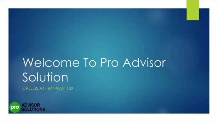 welcome to pro advisor solution