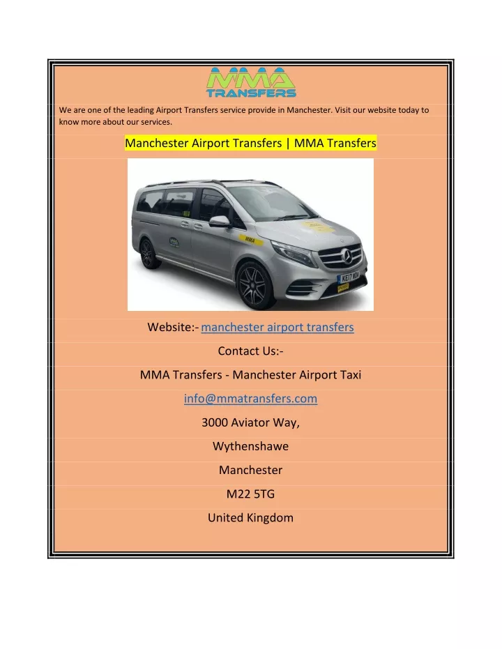 we are one of the leading airport transfers