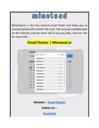 Email Hunter  Minelead.io0