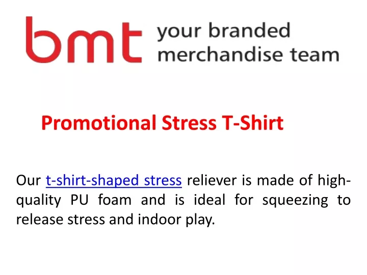 promotional stress t shirt