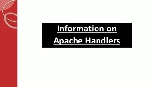 information on apache handlers