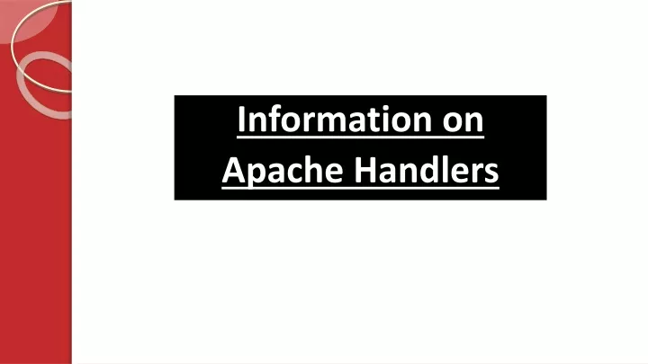 information on apache handlers