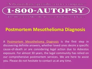 Postmortem Mesothelioma Diagnosis