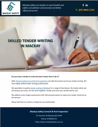 SKILLED TENDER WRITING IN MACKAY