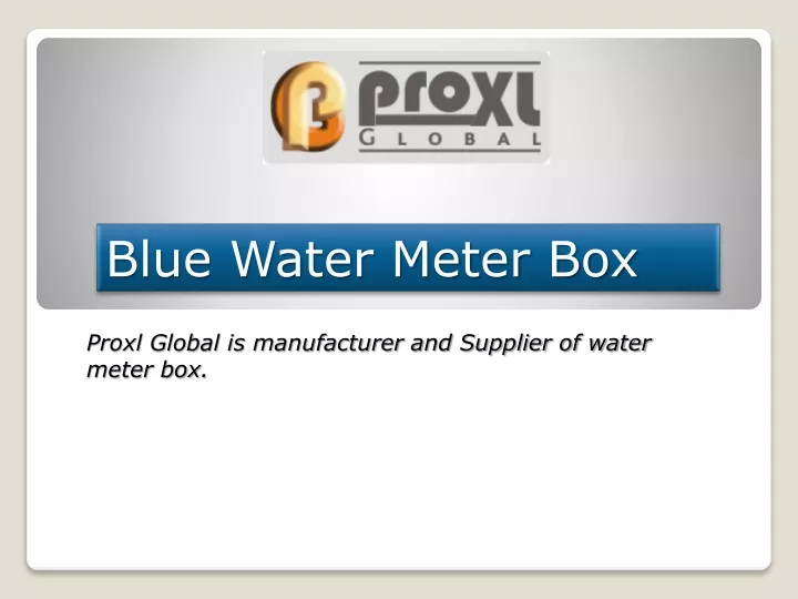 blue water meter box