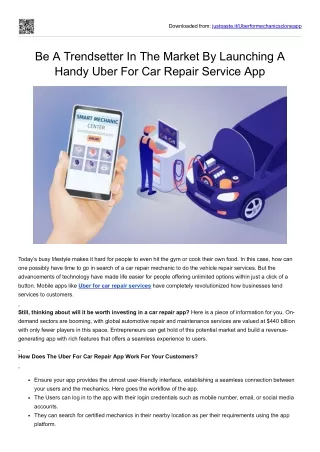 uber for mechanics clone app