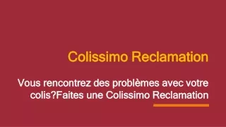 Colissimo reclamation