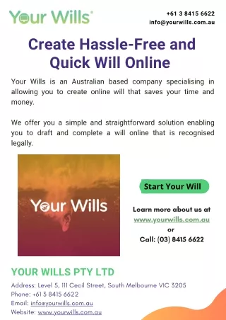 Create Hassle-Free and Quick Will Online