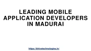 leading mobile application developers in Madurai