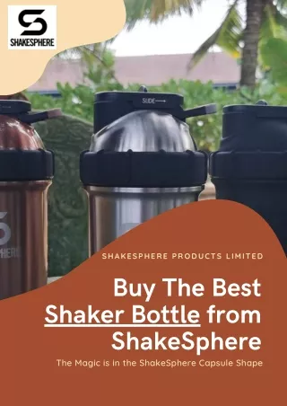 Make Whey Protein Shakes with Shakesphere Protein Shaker bottle