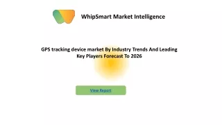 GPS Tracking Device Market