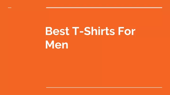 best t shirts for men