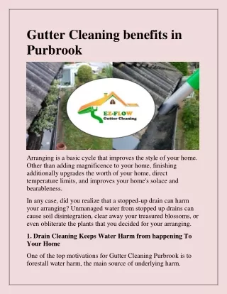 gutter cleaning benefits in purbrook