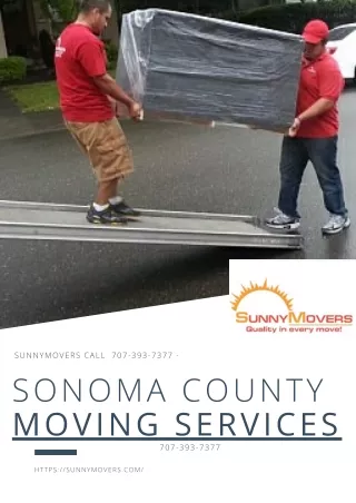 Sonoma County Moving services