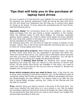 tips that will help you in the purchase of laptop