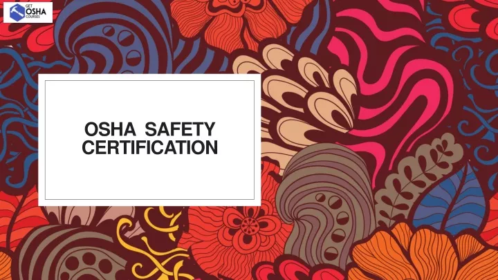 osha safety certification