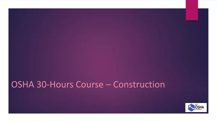 osha 30 hours course construction