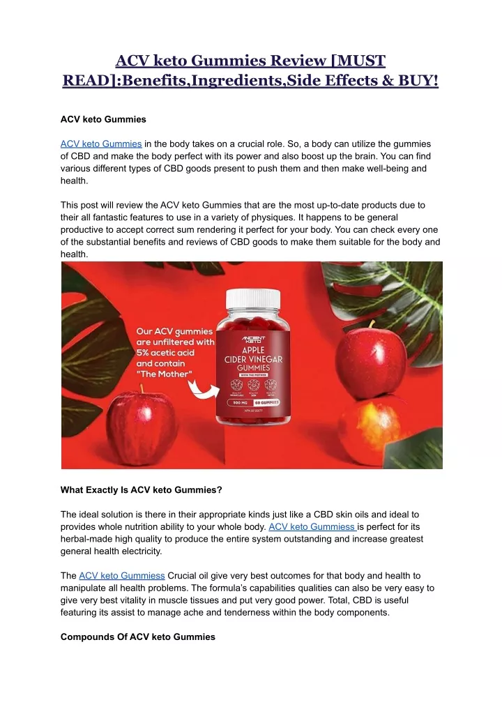 acv keto gummies review must read benefits