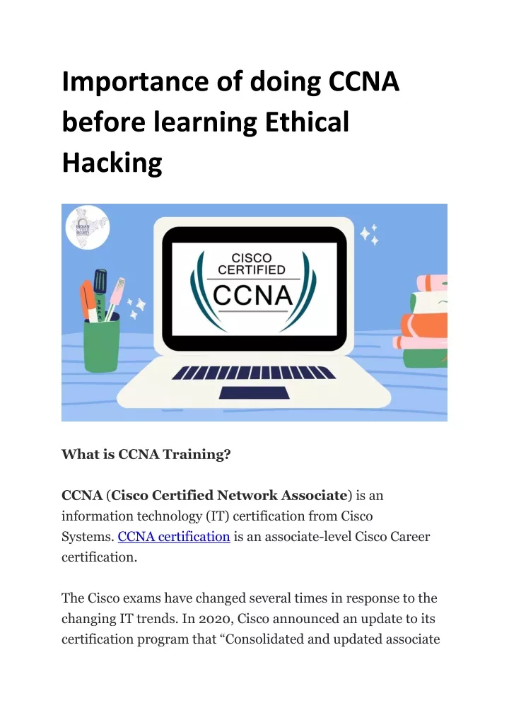 importance of doing ccna before learning ethical