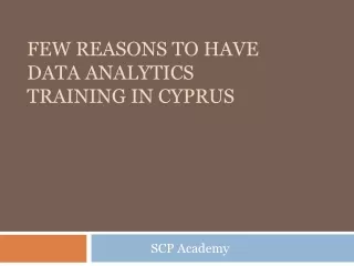 few reasons to have data analytics training