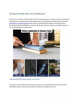 honing your knife with a free honing point