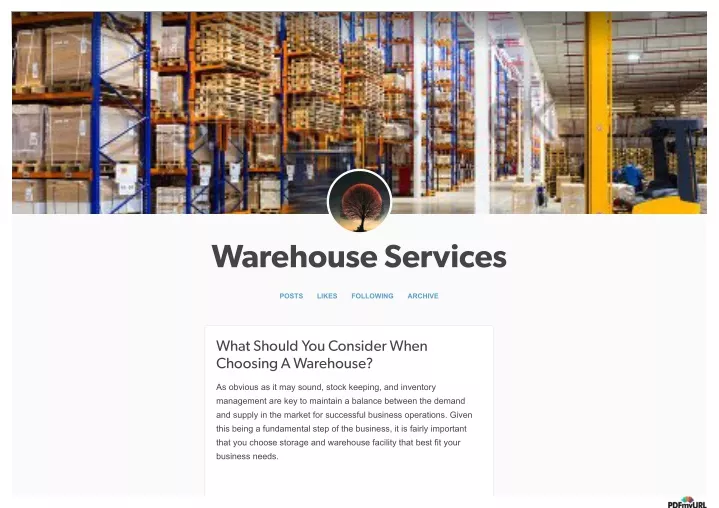 warehouse services