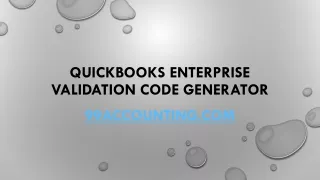 QuickBooks Enterprise Validation Code Generator