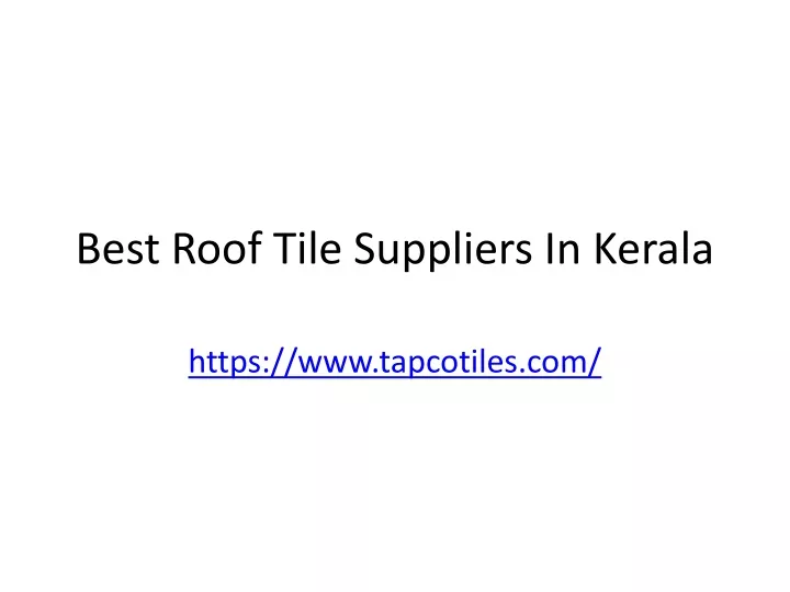 best roof tile suppliers in kerala