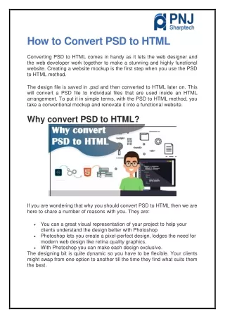 how to convert psd to html
