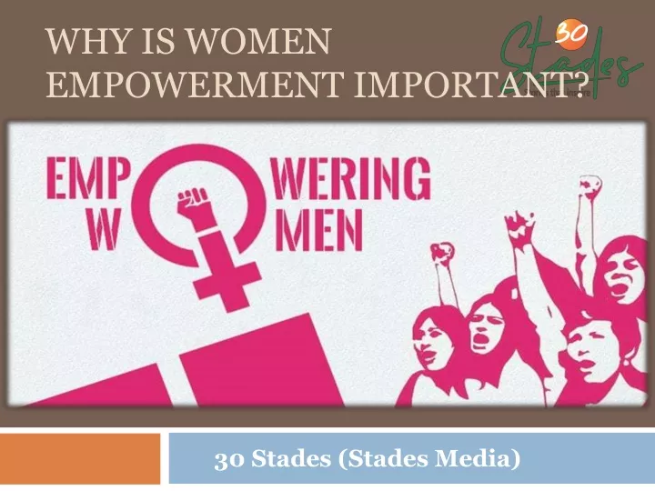 why is women empowerment important