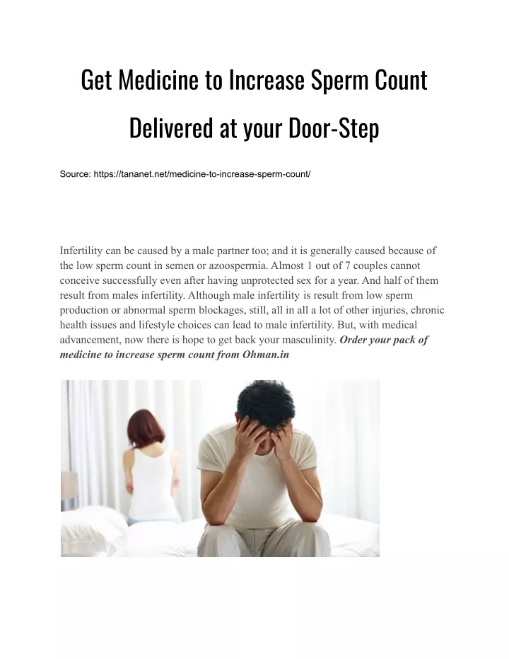 get medicine to increase sperm count delivered