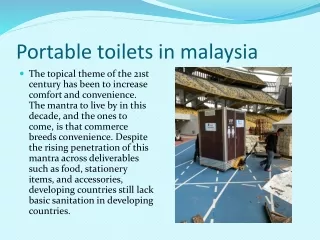 Portable toilets in malaysia