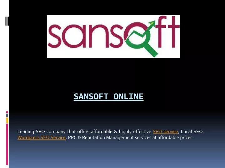 sansoft online