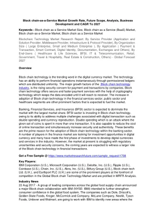 block chain as a service market growth rate